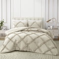 thumbnail image 5 of Comforter Set Queen Size Bedding – 3 Piece Farmhouse Bedding Set Ruffle & Lightweight Comforter and Pillow Case Vintage Bedding for Bedroom as Home Bed set Boho Chic Comforter for Luxury Comfort, 5 of 9