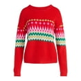 thumbnail image 5 of 99 Jane Street Women's and Women's Plus Fair Isle Pullover Sweater, Midweight, Sizes XS-4X, 5 of 5