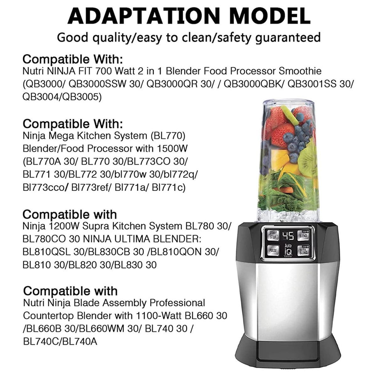 2 Pcs 16 OZ Cup with Four Lids,Blender Replacement Parts