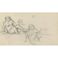 thumbnail image 2 of Paul Cézanne 14x10 Gold Ornate Wood Frame and Double Matted Museum Art Print Titled - Seated Bather (Verso) (1882-1885), 2 of 4