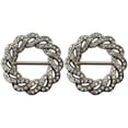 thumbnail image 1 of MasteelfCA 2pcs Exquisite Waist Button Silk Scarf Buckle Silk Scarf Rings Scarf Buckle, 1 of 7