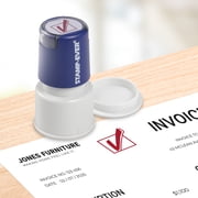 Stamp-Ever Pre-Inked Message Stamp – Checkmark, Red Ink – Impression Size: 3/4 Round