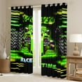 thumbnail image 2 of Erosebridal Green Car Curtains for Living Room,Extreme Sport Blackout Curtains Set of 2 (38x45),Geometric Buffalo Curtains and Drapes (38x45),Automobile Room Decor, 2 of 6
