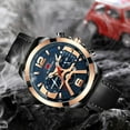 thumbnail image 3 of VAVA VOOM Pilot Calendar Quartz Men Wristwatch Chronograph Fashion Casual Watch Brand Aircraft  Sports Military Army Brown Leather Watches, 3 of 10