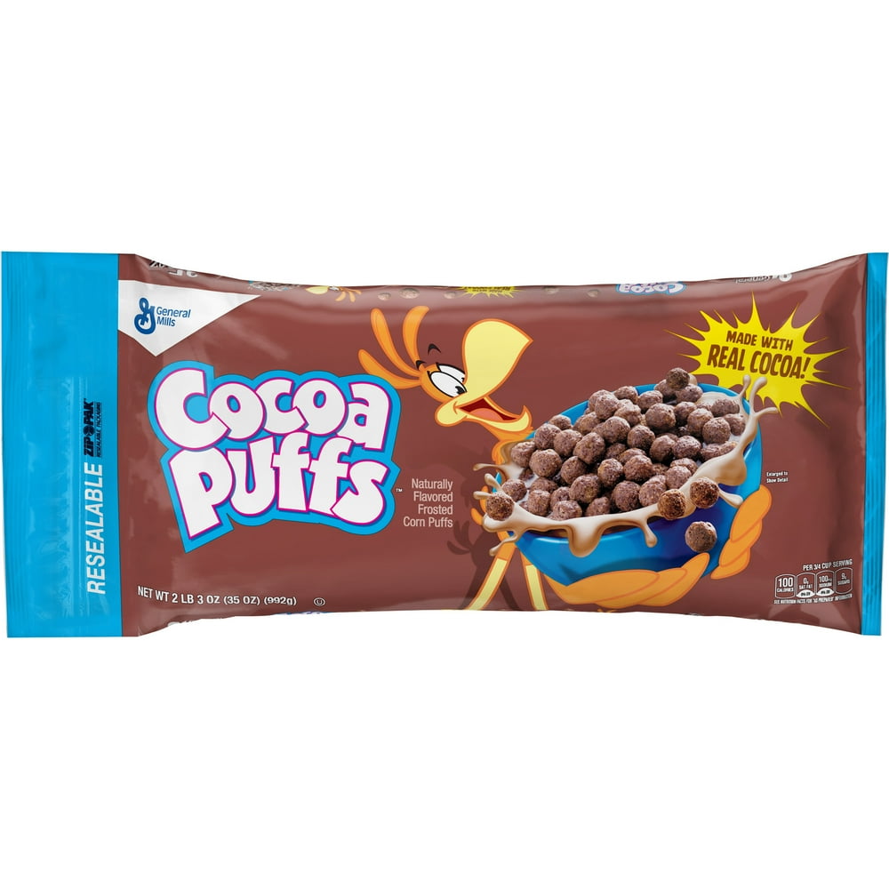 Cocoa puffs cereal, chocolate, 35 oz bag
