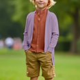 thumbnail image 5 of Girls Open Front Cardigan Cable Knit Cardigans Long Sleeve Casual Kid Button down Solid Thick Chunky Sweater Coat with Pocket, 5 of 8