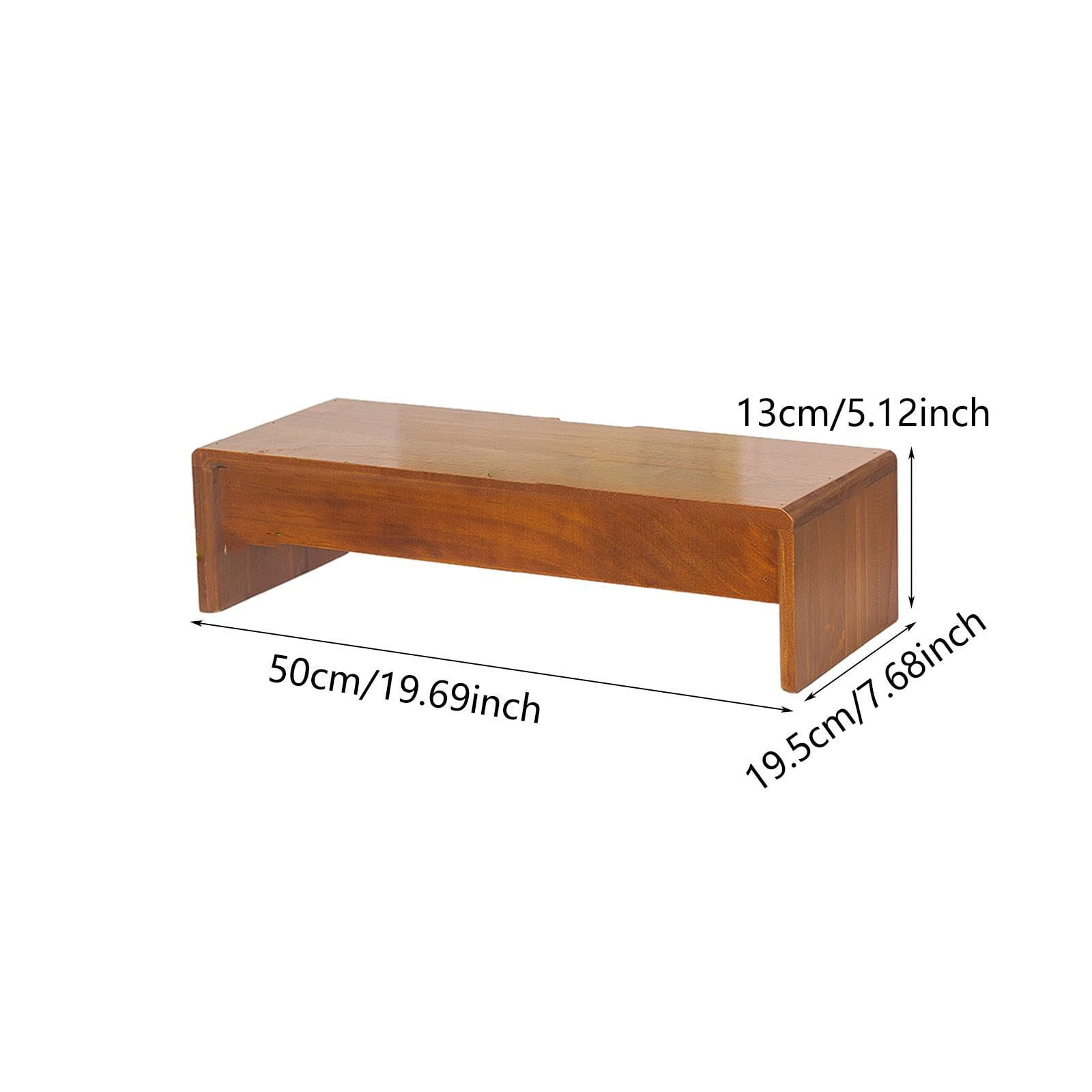 Wzmzjy Computer Monitor Stand Riser Wood Tabletop Stand Desk Organizer Notebook Support