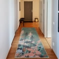 thumbnail image 1 of Dragonfly Decorative Rug, Nature Plants Grass with Wildflowers with Paintbrush Effects Print Art, Quality Carpet for Bedroom Dorm and Living Room, 6 Sizes, Cadet Blue, by Ambesonne, 1 of 2
