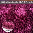 thumbnail image 5 of Civkor Bathroom Rugs, Bath Mats Set 2 Pieces Non Slip, 31x20 Plus 24x16Inch, Machine Washable, Soft Shiny Chenille and Quick Qry, Burgundy, 5 of 6
