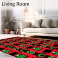 thumbnail image 2 of ODIKA 4' x 6' Machine Washable Non-Slip Area Rug, Geometric Square High Traffic Rug, Red, 615516, 2 of 7