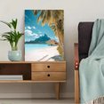 thumbnail image 5 of Tropical Beach Bungalow Wall Art/Canvas Print， Suitable for Living Room， Bedroom， Bathroom， Office， and Hotel Decoration., 5 of 8