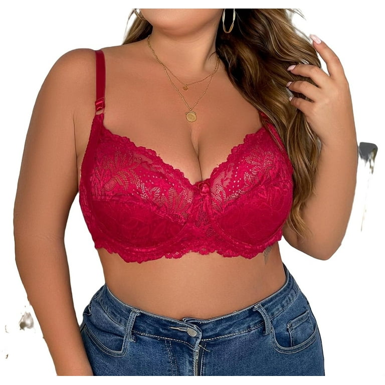Sexy Straps A Piece Burgundy Plus Size Bras & Bralettes (Women's) - Walmart .com