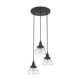 thumbnail image 2 of Hunter - Cypress Grove 3-light Onyx Bengal, Medium Size Cluster Light, Dimmable, Transitional Style, Round Shaped, for Bedrooms, Dining, Living Rooms - 19183, 2 of 9