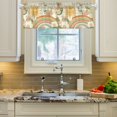 thumbnail image 2 of Yayeee Kitchen Valance Rod Pocket 54" x 18" Living Room Window Curtain, Beige Clouds, 2 of 6