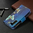 thumbnail image 5 of Feishell Galaxy S23 Case Zipper Purse Embossed Pattern Premium Leather Wallet Cover Flip Stand Card Slots Holder Magnetic with Wrist Strap Case for Samsung Galaxy S23, Gold Butterfly, 5 of 8