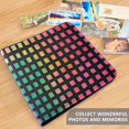 thumbnail image 4 of FORMRS 3 Ring Photo Album 4"x6" Self Adhesive Large Capacity PU Leather Cover, Pink Block Pattern, 4 of 8