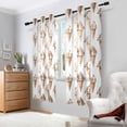thumbnail image 2 of Yayeee Window Curtains Light Filtering 63"x42" Grommet Panel Pair Home Living Room Decor, Brown Ice Cream Pattern, 2 of 7