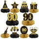 thumbnail image 1 of Gexolenu 10 Piezas Centros De Mesa De Panal De 90 Cumpleaños Oro Negro Saludos A 90 Años Centros De Mesa De Cumpleaños Adornos De Mesa Para Decoraciones De 90 Cumpleaños 90 Fabulosos Suministros De De, 1 of 3