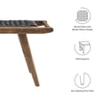 thumbnail image 6 of Modway Saoirse 17.5" Woven Rope & Wood Bench in Walnut and Black, 6 of 8