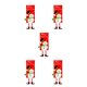 thumbnail image 2 of Matsuzay Adorno rojo de feliz Navidad añade alegría al árbol de Navidad regalos pensativos bandera de Navidad Type5 NO5, 2 of 6
