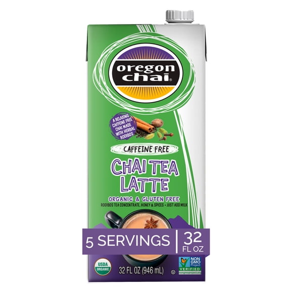 Oregon Chai Caffeine Free Chai Concentrate, 32 Fluid Ounces (Pack of 1)