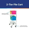 thumbnail image 5 of Shelving Inc. 12"d x 18"w x 40"h 2-Tier File Cart, Weight Capacity 600 lbs, Evenly Distributed, 5 of 5