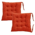 thumbnail image 6 of Lomyolo Chair Cushions for Kitchen Chairs 2 Pack Seat Cushion Chair Pads for Dining Patio Home Office Soft Comfort Velvet Square Orange, 6 of 6