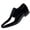 Black, variant on YUEHUA Men's Oxfords Pointed Toe Lace Ups Shoes Supple Full-Grain Leather for Men
