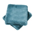 thumbnail image 5 of Home Soft Things Heavy Faux Fur 2 Piece Throw Pillow Cover Set - Smoke Blue - 26" x 26", 5 of 5