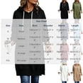 thumbnail image 3 of Kezqiaxn Womens Hoodie Fashion Solid Color Side Slit Casual Long Sweatshirts Long Sleeve Drawstring Pullover Tops with Pockets, 3 of 7
