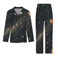 thumbnail image 3 of PoBuds Women's Long Sleeve Flannel Pajama Set Sleepwear Galaxy System XL, 3 of 5