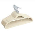thumbnail image 1 of Perchas abrazables Toystoory de Terciopelo flocado antideslizantes 20 piezas para ropa Blanco, 1 of 6