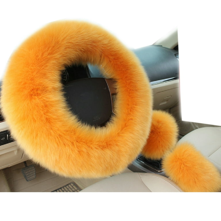 Fuzzy Car Accessories, Steering Wheel Cover, Gear Shift Knob Cover