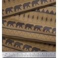 thumbnail image 3 of Soimoi Brown Silk Fabric Tribal African Decor Fabric Printed Yard 42 Inch Wide, 3 of 3