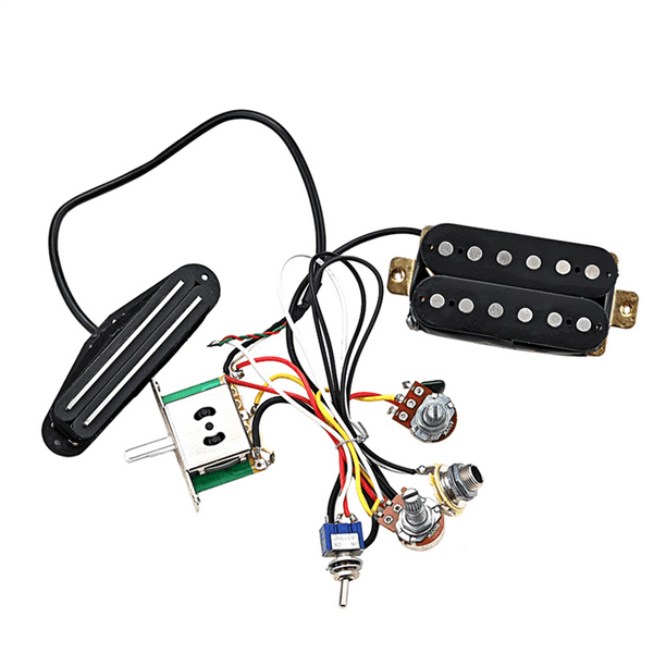 Prewired Guitar Wiring Harness with Dual Hot Rail Humbucker Pickup Set