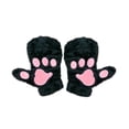 thumbnail image 1 of Guantes de Cosplay para Mujeres y Niñas Salvador Guantes de Felpa Suaves Invierno Cálidos G Negro, 1 of 9