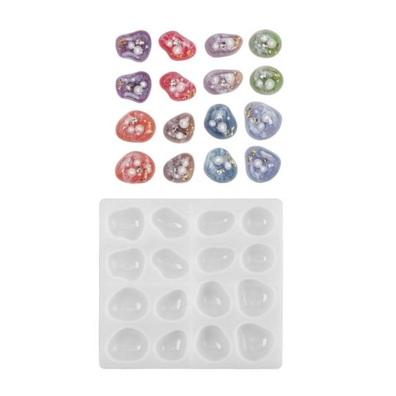 WINDLAND Stone Shape Handmade Moulds Silicone Texture for Making Pendants and Earrings