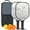 Black, variant on Pickleball Paddles Set Of 2, Fiberglass Surface, Turquoise Marble Pattern, 4 Balls & Bag