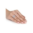 thumbnail image 2 of 1.90 Carat (Ctw) Synthetic Moissanite Bridal Engagement Wedding Ring Set in Sterling Silver for Women, 2 of 6