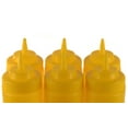 thumbnail image 2 of [2 PACK] 24 Oz Yellow Plastic Condiment Squeeze Bottles Squirt Bottle for Sauces, Dressing, Arts and Crafts, Ketchup, Mustard, Oil, BBQ - Clear Reusable Plastic Containers, BPA Free, Dishwasher Safe, 2 of 3
