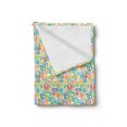 thumbnail image 2 of Alphabet Soft Flannel Fleece Throw Blanket, Learning English Themed Childish Irregular Colorful Letters in Squares, Cozy Plush for Indoor and Outdoor Use, 50" x 60", Multicolor, by Ambesonne, 2 of 5