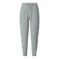 thumbnail image 6 of nvzhuang Men Casual Sweatpants, Side Button Elastic Waist Contrast Color Sports Pants Trousers, 6 of 9