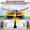 thumbnail image 6 of Truck Bed Crane Hoist, 1100lb Folding Truck-Mounted Crane Electric Winch 3500 lb 12V, Painted Steel Pickup Truck Jib Cranes 360 Swivel,Infrared Remote Control, 6 of 9