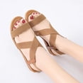 thumbnail image 4 of 2025 women's flat bottomed fashionable, comfortable, breathable, non slip casual shoes, elegant open toed shoes for summer, soft soled indoor/outdoor vacation walking shoes for one foot, 4 of 5