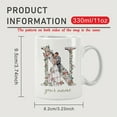 thumbnail image 3 of 1pc 11 Oz Personalized [Customized] Letter Wedding Picture Couple Flowers Letter Ceramic Mug Upload Your Name What You Want To Say For Office/Home/Festival/Party/Wedding, Perfect Birthday Gift, Cerami, 3 of 10