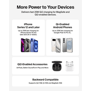 Belkin MagSafe Charger, Magnetic iPhone Charger w/ Qi2 25W, Fast Wireless Charging Pad w/Kickstand for iPhone 17 Series, Samsung Galaxy, Pixel 10, AirPods Pro, Travel - No Power Adapter, Black
