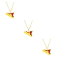 thumbnail image 4 of Transemion Pendentif en Acier Inoxydable Déclaration de Mode Collier en Acier Inoxydable pour Unisexe Toute Déclaration d'Occasion avec Style Or 3Set, 4 of 6