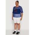thumbnail image 4 of Womens Plus Size Personally I Dont Care Fishnet Top, 4 of 5