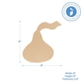 thumbnail image 2 of Wooden Hershey Kiss Cutout Unfinished, 8 inch x 8 inch, Pack of 25 Wood Signs for Valentines Day Door Décor, Crafts, and Personalized Gift, by Woodpeckers, 2 of 6
