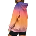 thumbnail image 4 of Edvintorg Hoodies for Women Tie Dye Tops Pullover Hooded Sweatshirt Drawstring with Pocket Women's Sweatshirts, 4 of 6